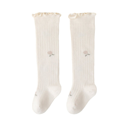 Girls Flower Print Accessories Socks
