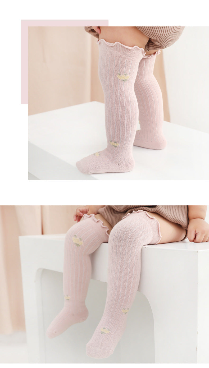 Girls Flower Print Accessories Socks