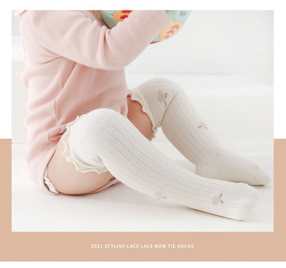 Girls Flower Print Accessories Socks