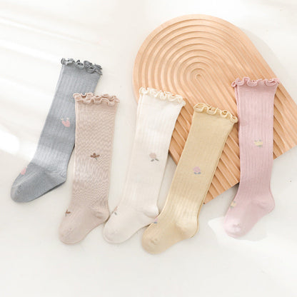 Girls Flower Print Accessories Socks