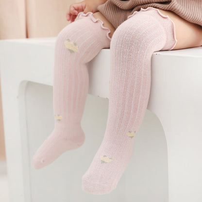 Girls Flower Print Accessories Socks