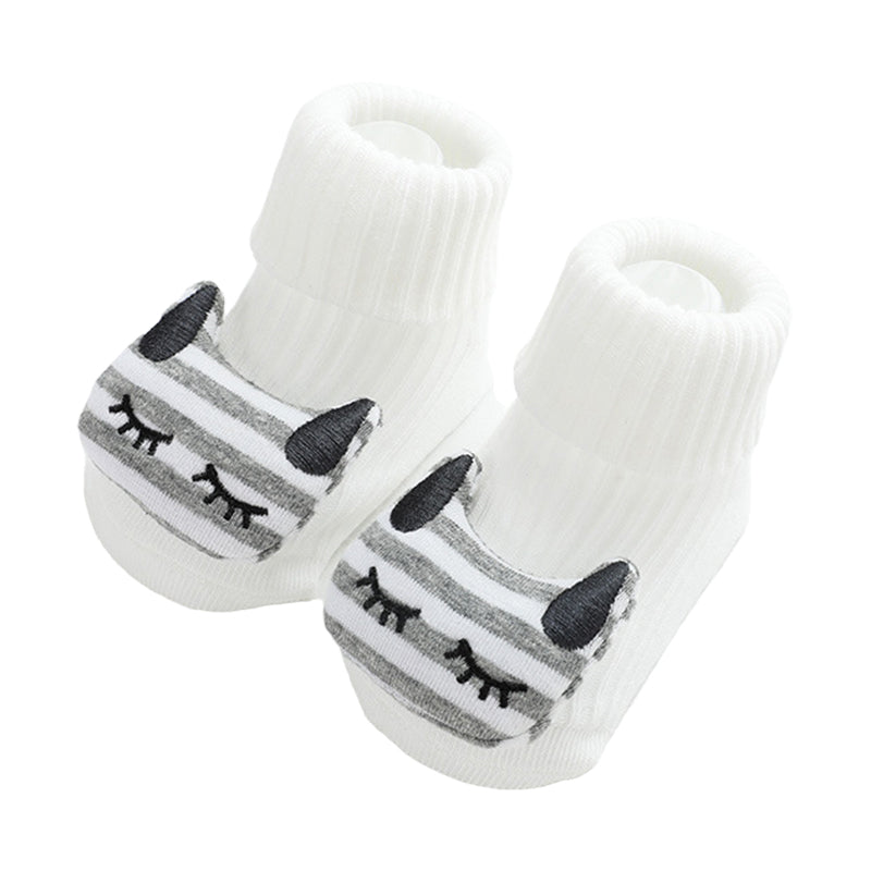 Unisex Animals Cartoon Muslin&Ribbed Accessories Socks