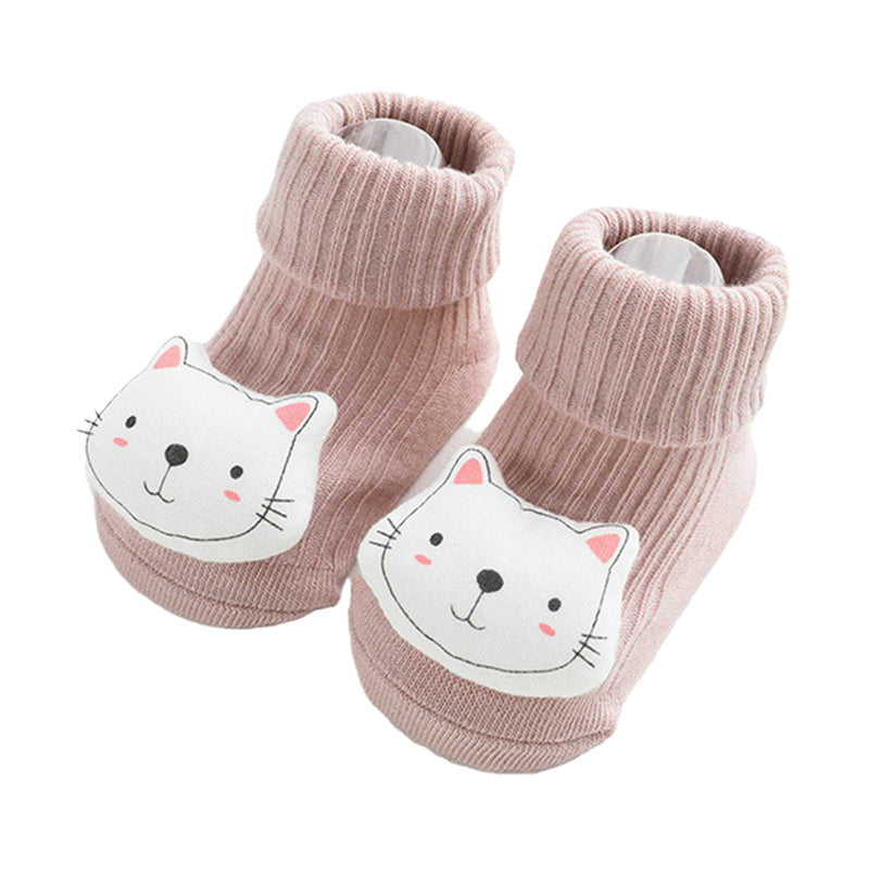 Unisex Animals Cartoon Muslin&Ribbed Accessories Socks