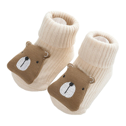 Unisex Animals Cartoon Muslin&Ribbed Accessories Socks