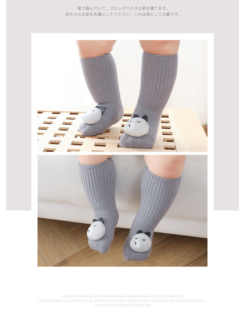Unisex Animals Cartoon Muslin&Ribbed Accessories Socks