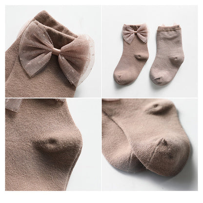 Girls Striped Flower Cartoon Lace Accessories Socks