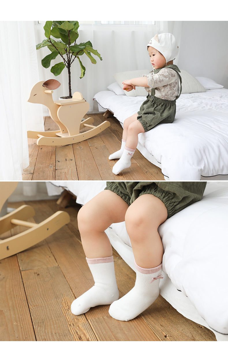 Girls Striped Flower Cartoon Lace Accessories Socks