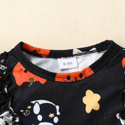 Baby Unisex Animals Cartoon Print Halloween Jumpsuits