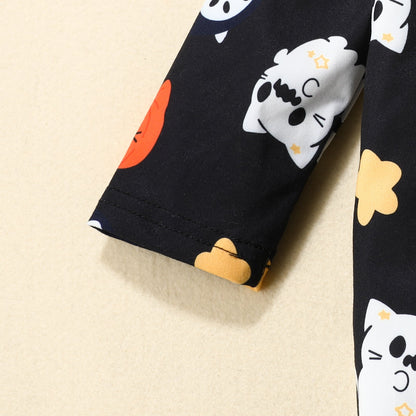 Baby Unisex Animals Cartoon Print Halloween Jumpsuits