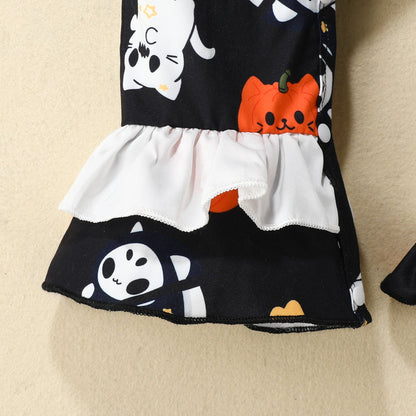 Baby Unisex Animals Cartoon Print Halloween Jumpsuits