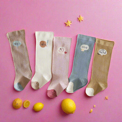 Unisex Letters Color-blocking Accessories Socks