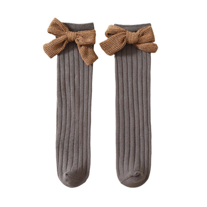 Girls Solid Color Bow Accessories Socks Wholesale 220831504