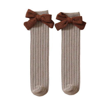 Girls Solid Color Bow Accessories Socks Wholesale 220831504