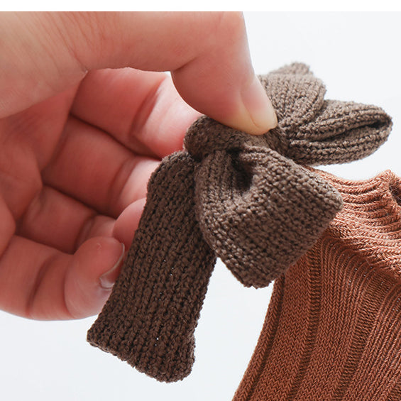 Girls Solid Color Bow Accessories Socks Wholesale 220831504