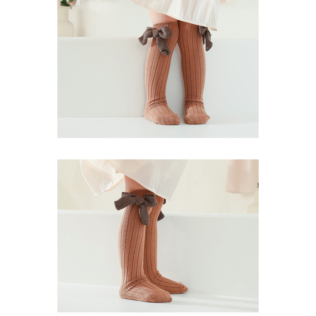 Girls Solid Color Bow Accessories Socks Wholesale 220831504