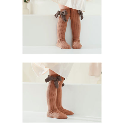 Girls Solid Color Bow Accessories Socks Wholesale 220831504