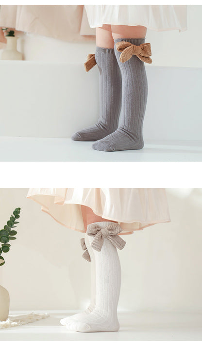 Girls Solid Color Bow Accessories Socks Wholesale 220831504