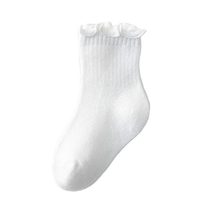 Baby Kid Girls Solid Color Accessories Socks