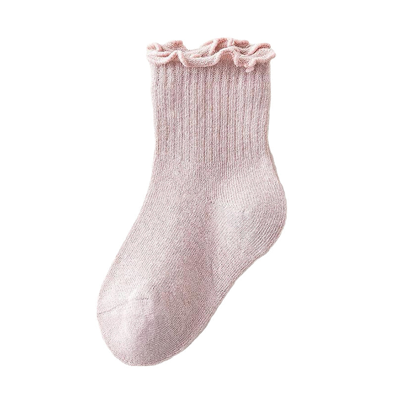Baby Kid Girls Solid Color Accessories Socks