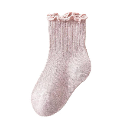 Baby Kid Girls Solid Color Accessories Socks