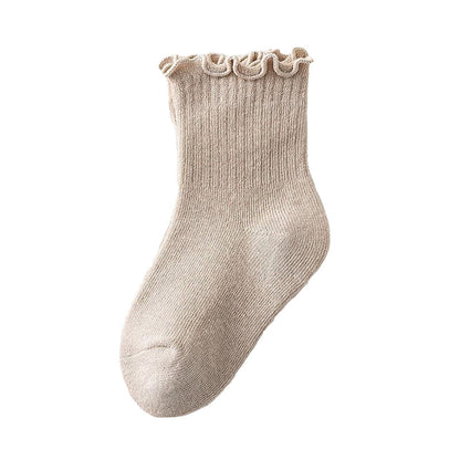 Baby Kid Girls Solid Color Accessories Socks