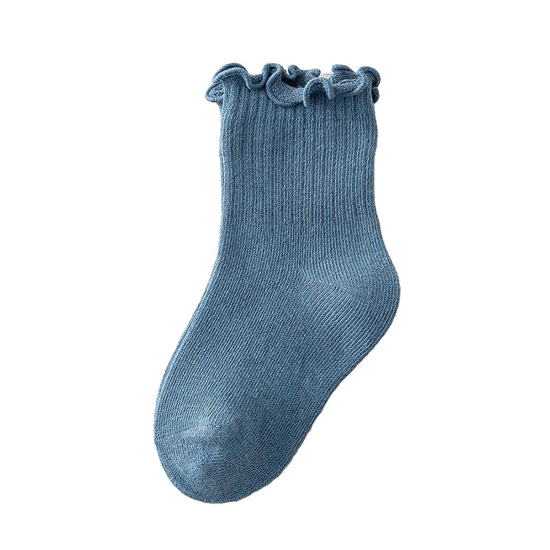 Baby Kid Girls Solid Color Accessories Socks