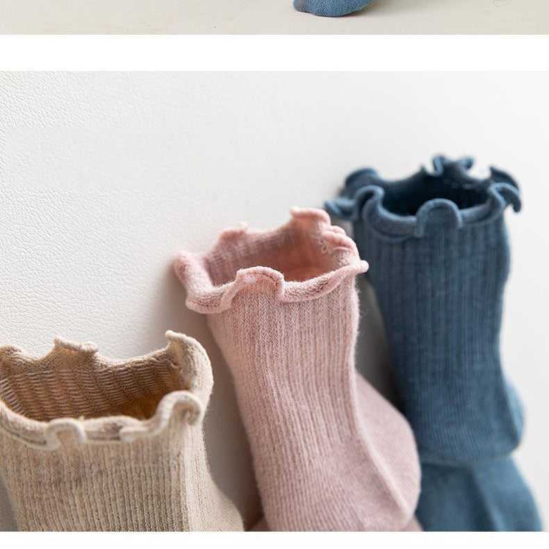 Baby Kid Girls Solid Color Accessories Socks