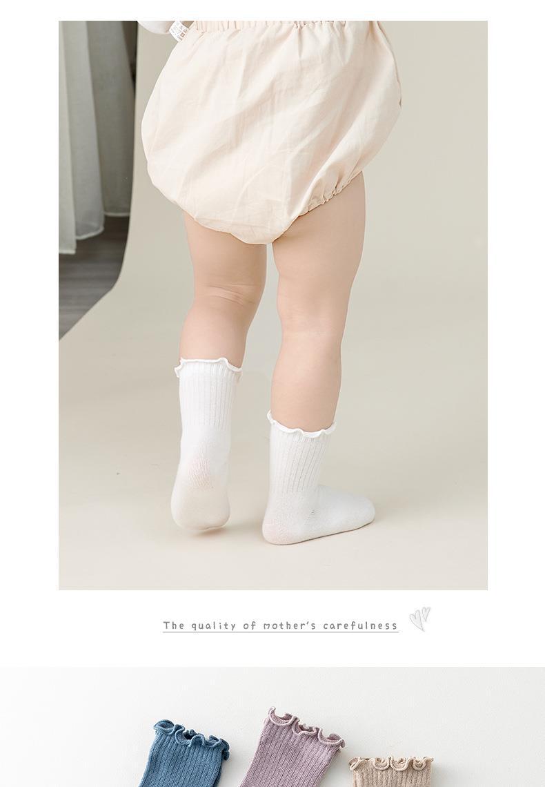 Baby Kid Girls Solid Color Accessories Socks