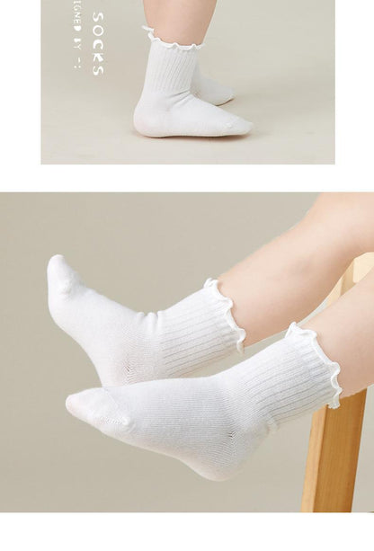 Baby Kid Girls Solid Color Accessories Socks