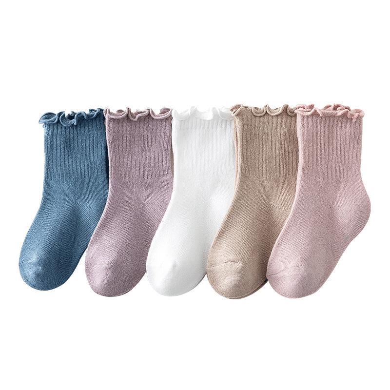 Baby Kid Girls Solid Color Accessories Socks