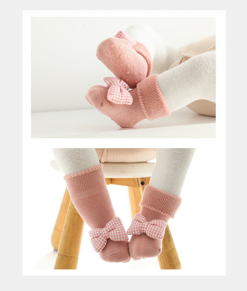 Baby Kid Unisex Cartoon Star Bow Embroidered Accessories Socks Wholesale 22083158