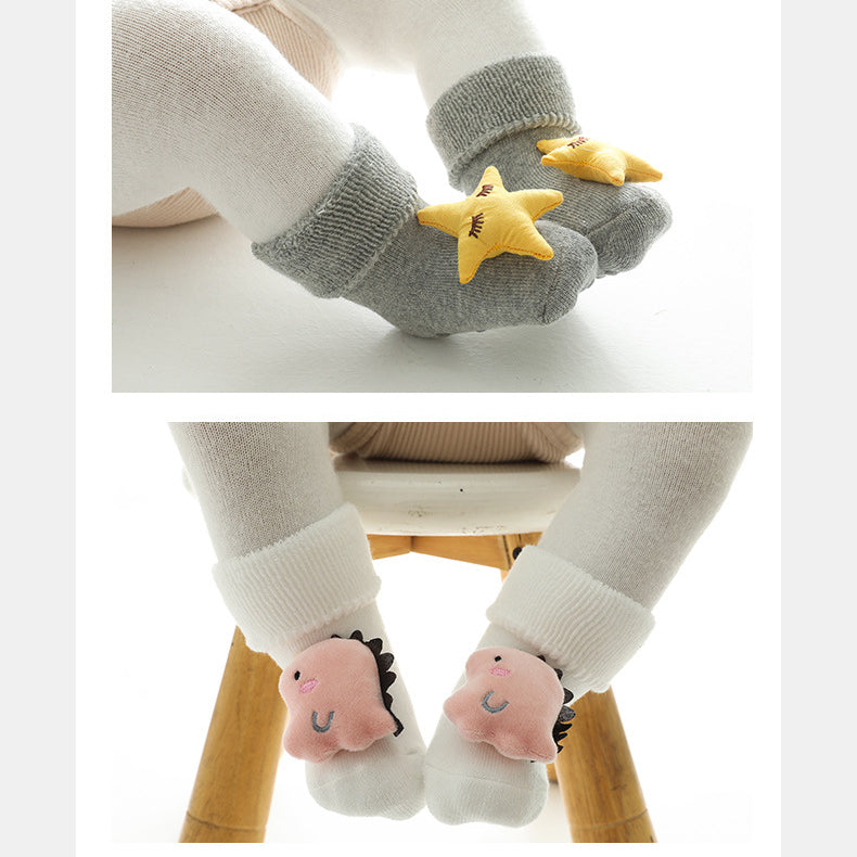 Baby Kid Unisex Cartoon Star Bow Embroidered Accessories Socks Wholesale 22083158