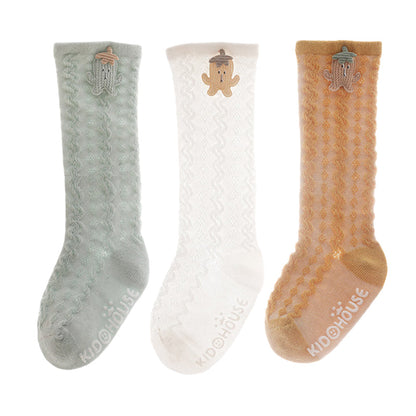 Girls Solid Color Bow Accessories Socks