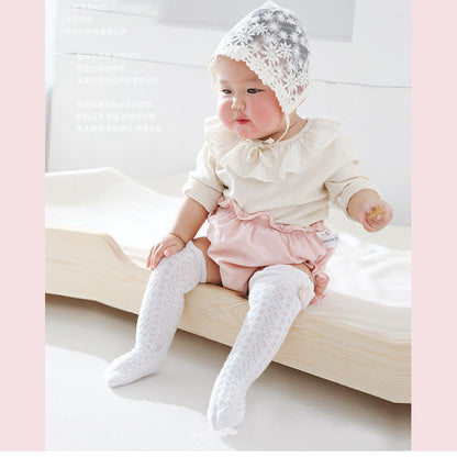 Girls Solid Color Bow Accessories Socks