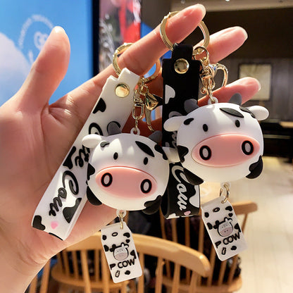 Cute Cow PVC Keychain