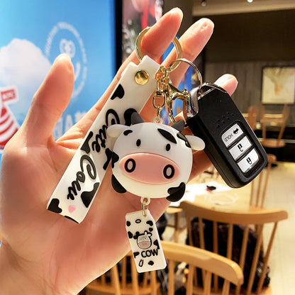 Cute Cow PVC Keychain
