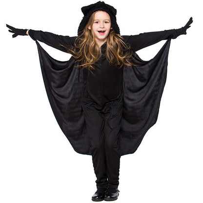 Girls Solid Color Cartoon Halloween Jumpsuits
