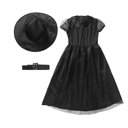 Girls Solid Color Halloween Dresses
