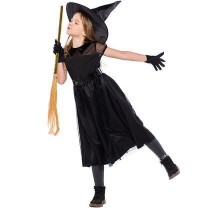 Girls Solid Color Halloween Dresses
