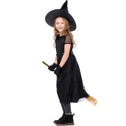 Girls Solid Color Halloween Dresses