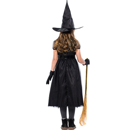 Girls Solid Color Halloween Dresses