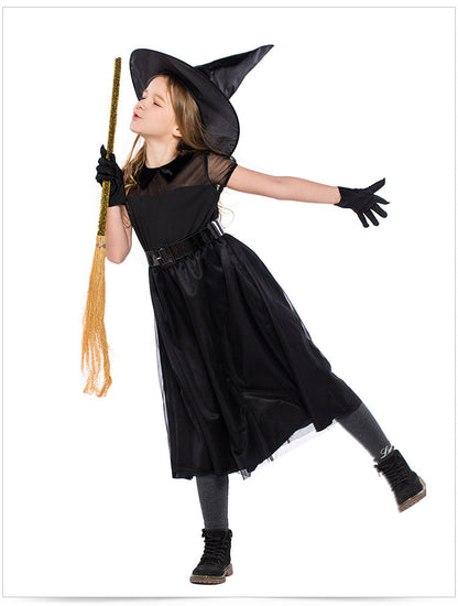 Girls Solid Color Halloween Dresses