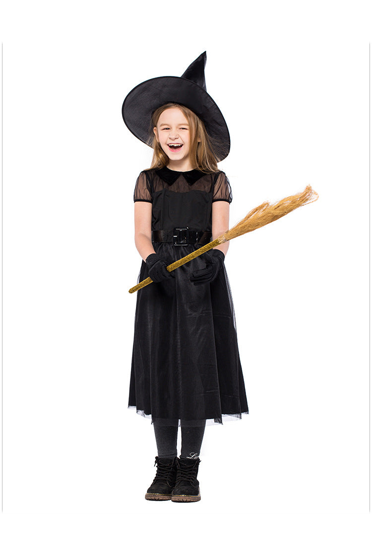 Girls Solid Color Halloween Dresses