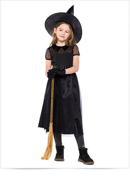 Girls Solid Color Halloween Dresses