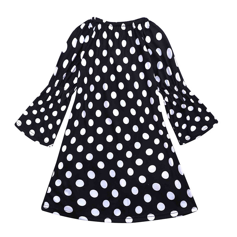 Baby Kid Girls Polka dots Cartoon Print Halloween Dresses