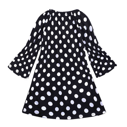 Baby Kid Girls Polka dots Cartoon Print Halloween Dresses