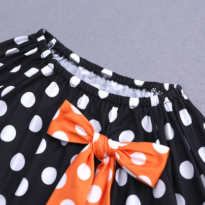 Baby Kid Girls Polka dots Cartoon Print Halloween Dresses