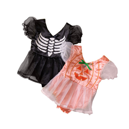 Baby Girls Love heart Cartoon Halloween Rompers