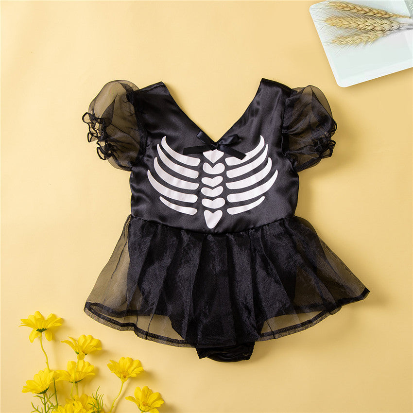 Baby Girls Love heart Cartoon Halloween Rompers