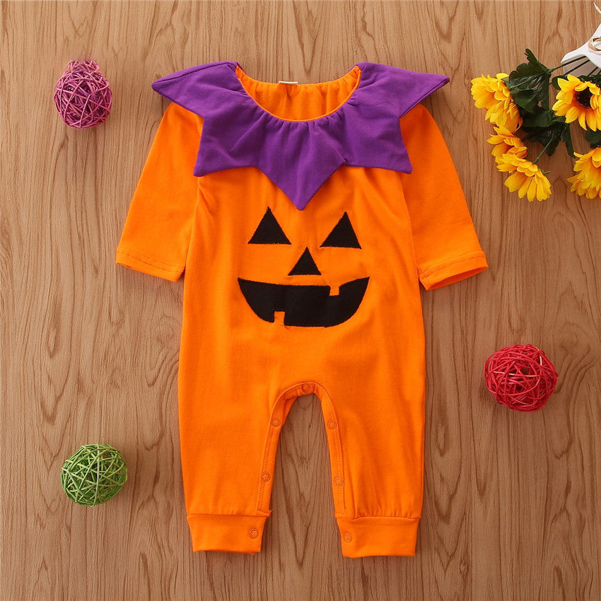 Baby Unisex Cartoon Print Halloween Jumpsuits